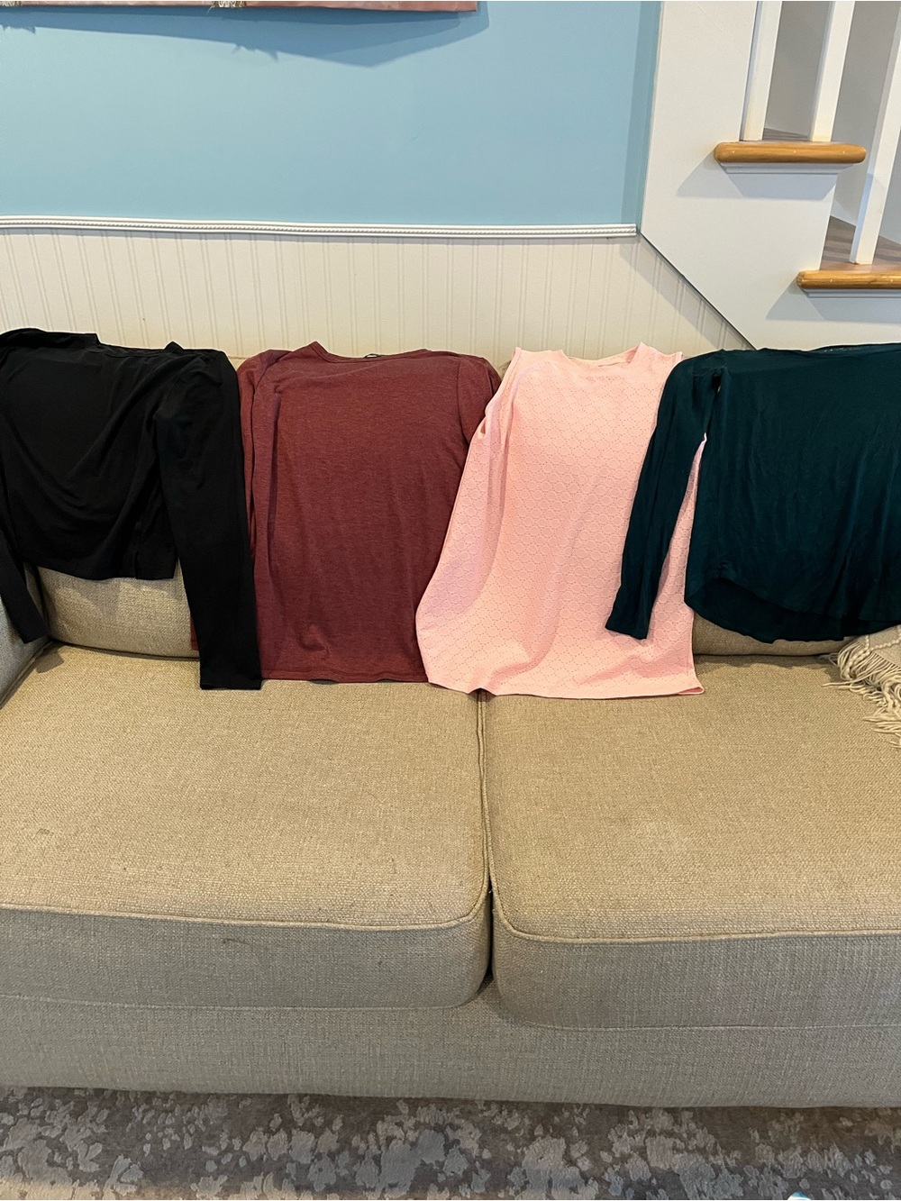 Women's Long-Sleeve Crewneck Sweater - Black, Burgundy, Pink, Teal